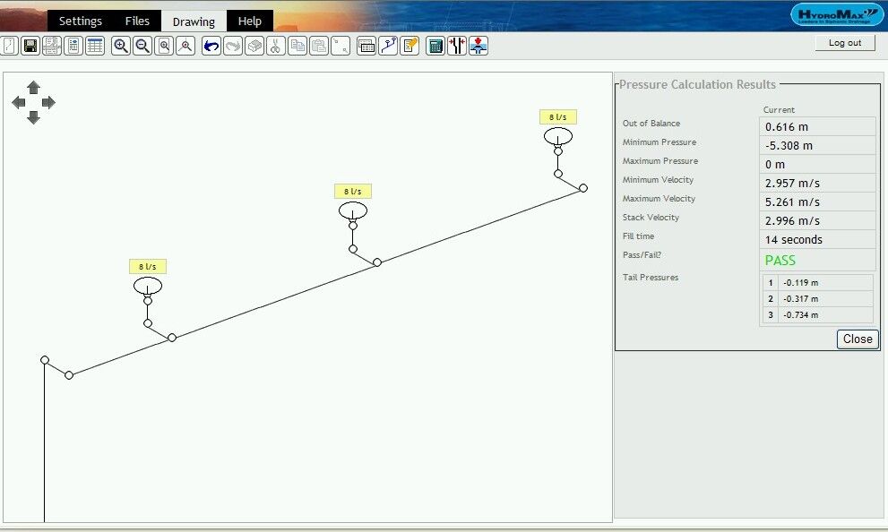 HydroTechnic Metric Drawing View